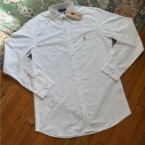 Rowing Blazers Men's White Button-Down Shirt with Winnie the Pooh NWT